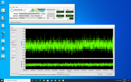 Figure 4: DMC Software showing a normal noise profile from a lever system